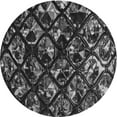 thumbnail image 1 of Ahgly Company Indoor Round Patterned Charcoal Black Area Rugs, 4' Round, 1 of 1