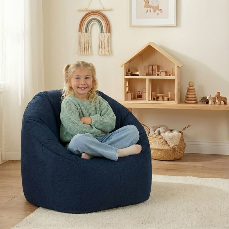 Big Joe Milano Bean Bag Chair for Adults, Cobalt Denim Lenox