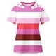 thumbnail image 4 of Camisas de Manga Corta para las Mujeres Impresión Cuello Redondo Suéter Encaje Camisa, Blusa de Verano Casual para las Mujeres, 4 of 5