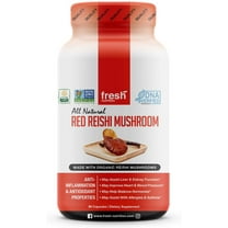 Fresh Nutrition Organic Reishi Mushroom Supplement -Strongest DNA Verified - 90 Caps