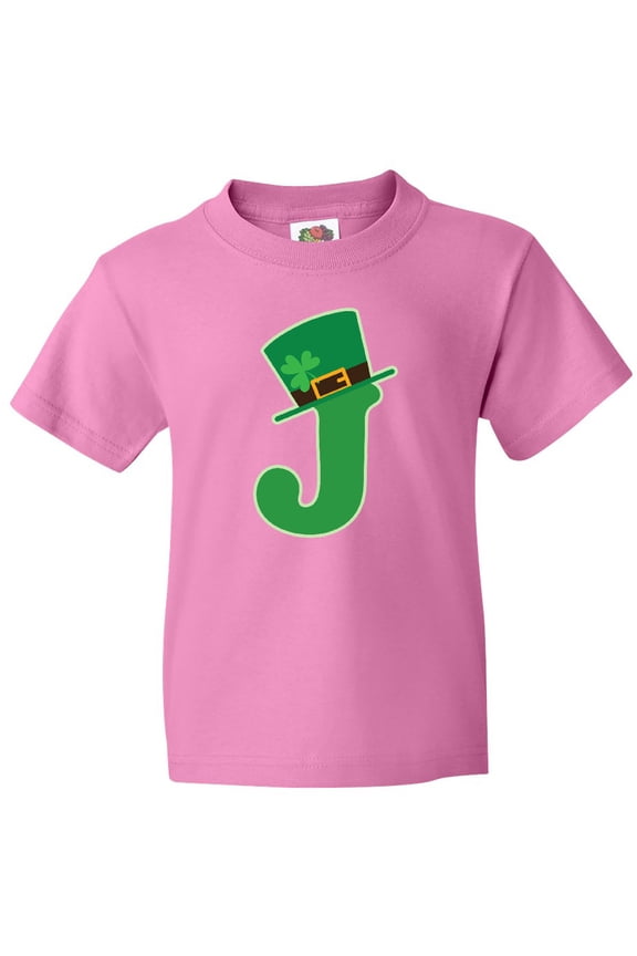 Irish St Patricks Day Letter J Monogram Youth T-Shirt