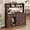 Brown, variant on Blotout 55"Wide Kitchen Pantry Cabinet with LED Lights,Charging Station,2 Drawers,Open Shelves