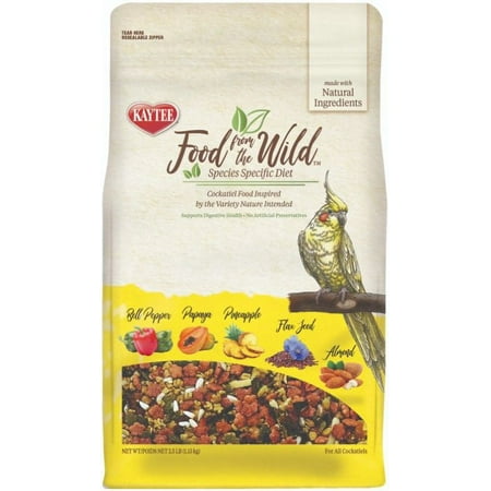 Kaytee Food From The Wild Cockatiel Food For Digestive Health [Bird, Food] 2.5 lbs