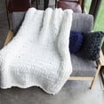 thumbnail image 1 of Thick Crochet Chunky Cable Knit Blanket Beautiful Handmade Cover Yarn Wool Bulky Bed Spread Throw For Home Decor, 1 of 7