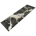 thumbnail image 2 of Black Gold White Marble Runner Area Rug 2x6 Soft Non-Slip Washable Bedside Carpet for Hallway Bedroom Living Room Home Decor, 2 of 8