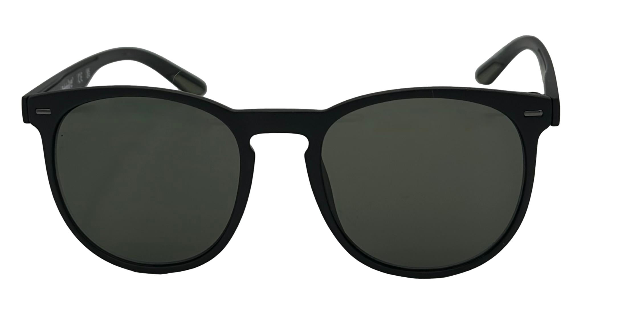 Timberland Matte Black Mens Plastic Soft Square Sunglass, Green Lens TB7214 2N