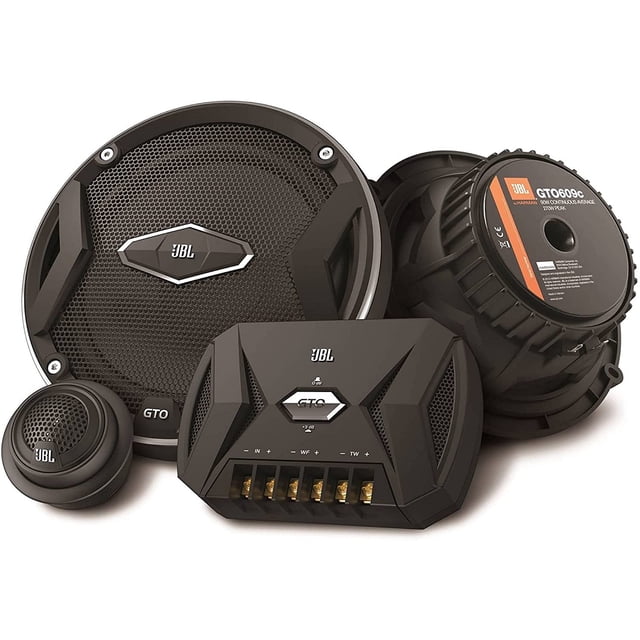 JBL GTO609C Sistema de altavoces estéreo con componentes de audio premium para automóvil de 270 vatios y 6-1/2" con tecnología patentada Plus One Woofer-Cone