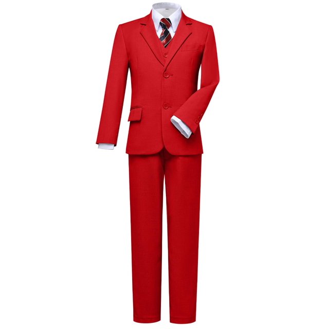 Traje formal para niño Visaccy rojo talla 8, esmoquin