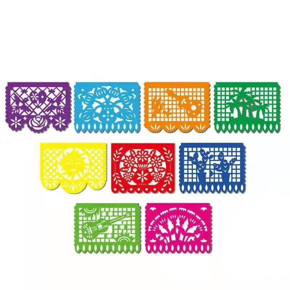 Banderines de Papel Picado para Día de Muertos, Fiesta Mexicana, Cumpleaños y Cinco de Mayo, Decoración para Fiestas