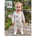 thumbnail image 6 of RUINIXCW Newborn Baby Girl Hospital Going Home Outfit Infant Baby Girl Spring Fall Winter Clothes Duck Mallard Romper Waffled Long Sleeve Zip Jumpsuit, 6 of 10
