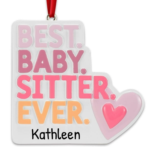 Personalized Babysitter Christmas Ornament 2024 - Best Babysitter Gifts Nanny Ornament Work Christmas Ornaments for Employees New Job Ornaments My First Christmas Ornaments by Elves