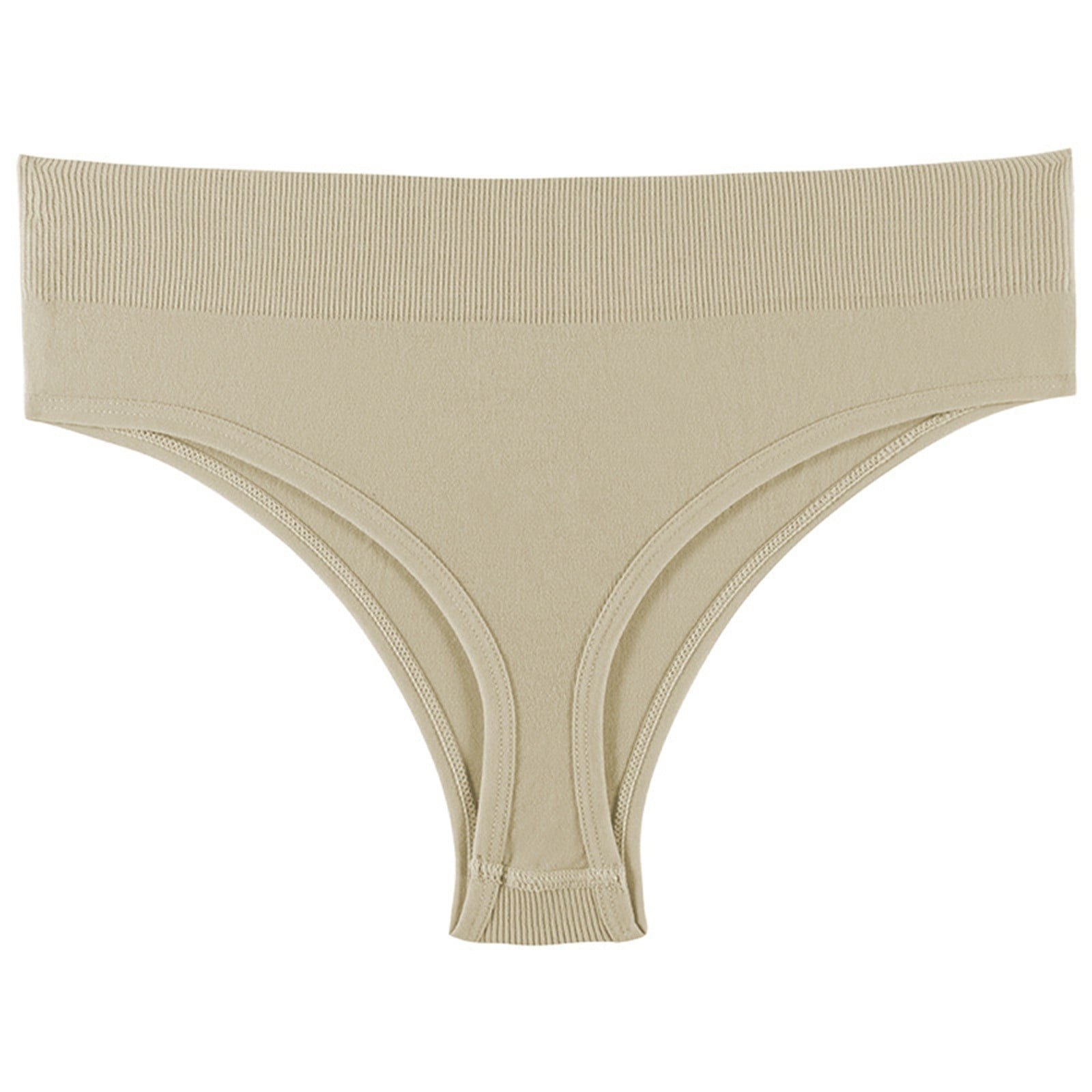 Save Now: Womens Underwear Cotton, Blumer de Algodon para Mujer, Women's Solid Color Underwear Sexy Underwear Bikini Panties Comfy Yoga Panties SOPATENOR Beige L