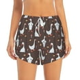 thumbnail image 2 of Honeii cartoon geese print a double-layered women's running short, ideal for gym, tennis, and various activities, complete with a practical pocket-XX-Large, 2 of 7