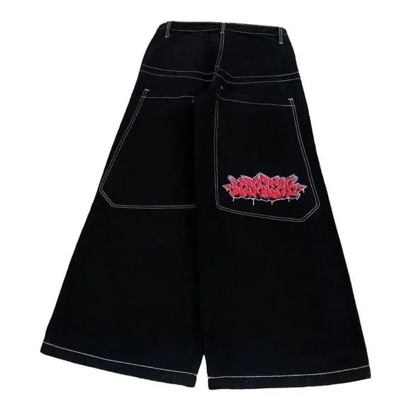 Jeans Baggy Y2K vintage JNCO de Haute Qualité à Motif Brodé Jeans Hip-Hop Mode Urbaine Décontractés Hommes Femmes Harajuku Jeans à Jambe Grand ZR