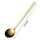 thumbnail image 5 of Cuchara de café de acero inoxidable Titanium Gold - Pequeña cuchara redonda de superficie lisa para remover café y postres, 5 of 7