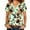 Green, variant on T Shirt for Women Summer Floral Blouse Short Sleeve V Neck Tops Casual Tops Fashion Daily Wear Boho Chic Top Summer Holiday Beach Fashion
