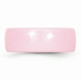 thumbnail image 3 of Pink Ceramic Ring Band Wedding Standard Domed 8mm Polished, 3 of 6