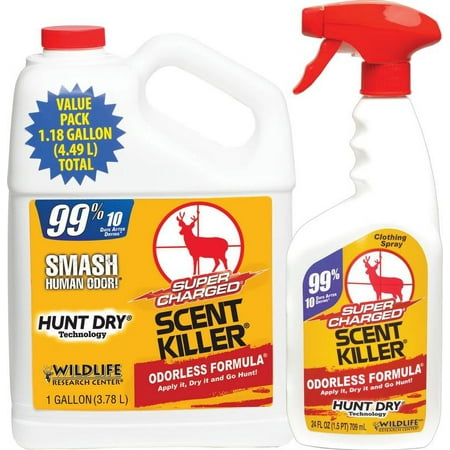 Wildlife Research Center Super Charged Scent Killer Hunting Scent Elimination Spray Gallon Combo