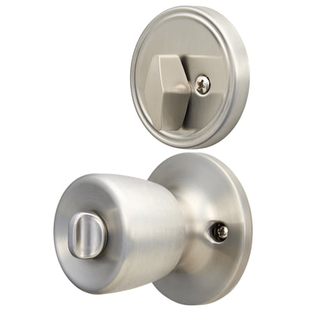 HYPER TOUGH KEYED ENTRY TULIP STYLE DOORKNOB AND DEADBOLT COMBO PACK, STAINLESS STEEL FINISH