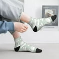 thumbnail image 5 of Bingfone White Birds Design Patterned Men's Women's Casual Cotton Socks, 5 of 5