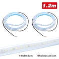 thumbnail image 2 of Car Interior Strip Lights Car Door Flashing Warning Light Dual Color Auto Door Opening Warning Lamp Strobe Warning Streamer Light Bar Anti-Collision Flash Warning Strip Light Red and White 2Pcs, 2 of 7