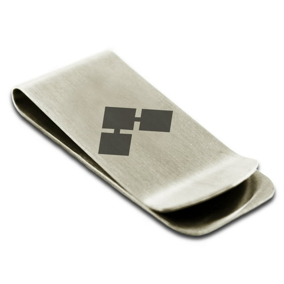 Stainless Steel Saito II Samurai Crest Engraved Money Clip Credit Card Holder