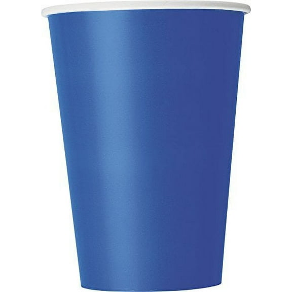 Unique Industries Paper Cups, 12 oz, Royal Blue, 10 Count