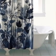 thumbnail image 2 of Ink Painting Flower Grey and Blue Shower Curtains,Farmhouse Shower Curtains for Bathroom, Bath Shower Curtain Sets Waterproof Fabric Decor 72×72inch, 2 of 4