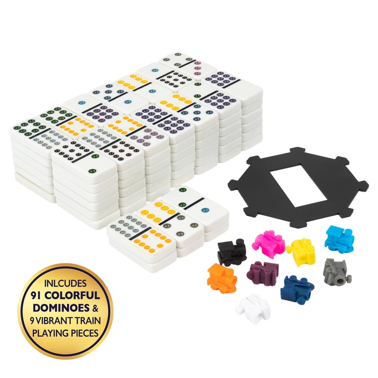 Mexican Train Dominoes Game Set in Aluminum Case photo 4