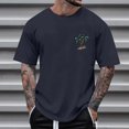 thumbnail image 1 of Tops para hombre, blusas y camisas de cuello redondo y manga corta para hombre, blusas casuales de cuello redondo con estampado de moda para hombre, blusas de cuello redondo y manga corta para hombre., 1 of 4