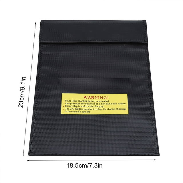 Sac Ignifuge, Sac de Recharge de Batterie Li-Po Réutilisable Professionnel de Sécurité Deux Tailles, Sac de Rangement Léger et Portable Ignifuge pour Batterie au Lithium, Outil Pratique