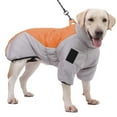 thumbnail image 3 of Chaqueta de plumón para perros Perfecl abrigo de invierno grueso y cálido Naranja Gris XL, 3 of 8