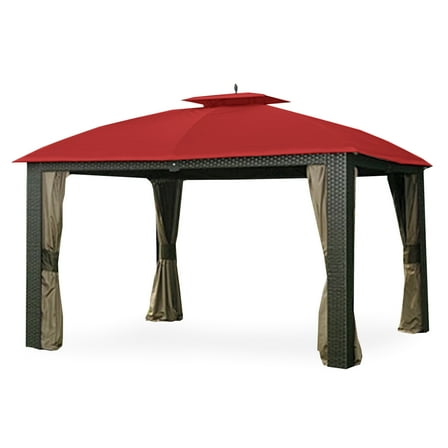 Garden Winds Replacement Canopy Top Cover for the Riviera Sonoma Wicker Gazebo - Cinnabar
