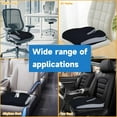 thumbnail image 5 of Seat Cushions for Office Chairs Coccyx Cushion for Tailbone Pain Relief Cushion Office Chair Wheelchair Cushion for Long Sitting Back Pain，Memory Foam Seat Car Computer Desk Chair Cushion Black, 5 of 6
