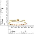 thumbnail image 3 of Gem Stone King 18K Yellow Gold Plated Silver Bracelet for Women 2.5mm Set with Round Pink Zirconia, 3 of 3