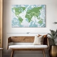 thumbnail image 3 of Elephant Stock Geographic World Map V Wall Art - Horizontal Canvas Wall Art - Living Room Wall Decor - Education Canvas - Blue And Green Decor - 48" x 32", 3 of 8