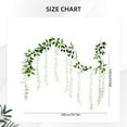 thumbnail image 3 of Wisteria Flower Vines Garland 6.56 Ft Artificial Silk Flowers - Hanging Wisteria String for Wedding, Garden, and Home Decor, White, Garland, 3 of 5