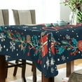 thumbnail image 5 of Yayeee Tablecloths 60" x 108" Rectangle Wrinkle Resistant Party Table Cover, Blue Christmas Santa, 5 of 8