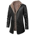 thumbnail image 6 of Wowcloth Women's Solid Color Button Front Long Sleeve Lapel Collar Leather Jacket with Pockets, Classic Style for Daily Wear and Travel, 6 of 9