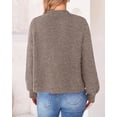 thumbnail image 4 of BTFBM Cardigan Sweaters for Women Fall Long Sleeve Button Down Soft Loose Chunky Knit Outwear Cropped Winter Coats, 4 of 10
