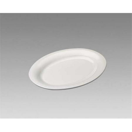 - Gessner Products IW-0335-WH Oval Platter, 9.5 in. x 7.25 in.- Case of 12