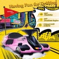thumbnail image 3 of Cuoote 24V 180W Ride On Car, Electric Ride On Drift Car Toy with Bluetooth, Go Cart for Kids 3-10 with Replacement Wheels, 360 Degrees Rotating, High/Low Speed, Pink, 3 of 9