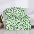 thumbnail image 3 of Honeii St Patrick's Day4 print throw blanket, crafted from cozy cotton flannel, offers versatile home decor as a bedding suitable for all seasons.-80"x60", 3 of 6