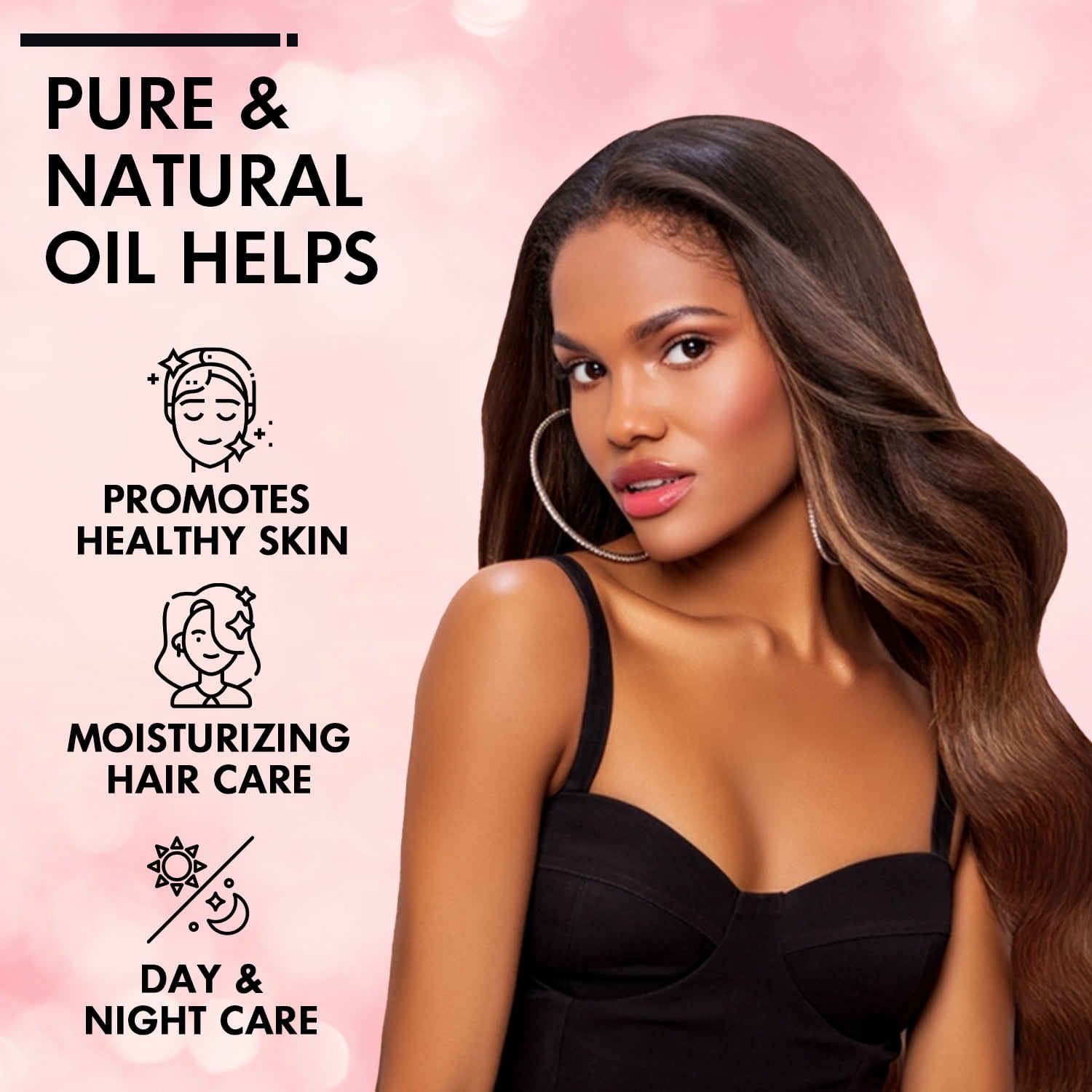 Juicy by Mon Cheri Scented Natural Body Oil Spray with Black Seed, Olive & Vitamin E, Sugar Rose, 3.4 oz