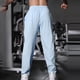 thumbnail image 4 of Pantalones largos para hombre, color liso, informales, a la moda, con cintura elástica, holgados, de poliéster, 4 of 7