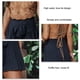 thumbnail image 5 of Pantalones cortos de cintura alta para mujer de color morado y azul para viajes, cómodos y elegantes, pantalones cortos con lazo y volantes XL, 5 of 6