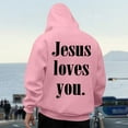 thumbnail image 4 of Jesus Loves You Hoodies for Men 2025 Christian Hooded Sweatshirt with Pockets Jesus Hoodie Pullover Hoody Mens Hoodies, 4 of 6