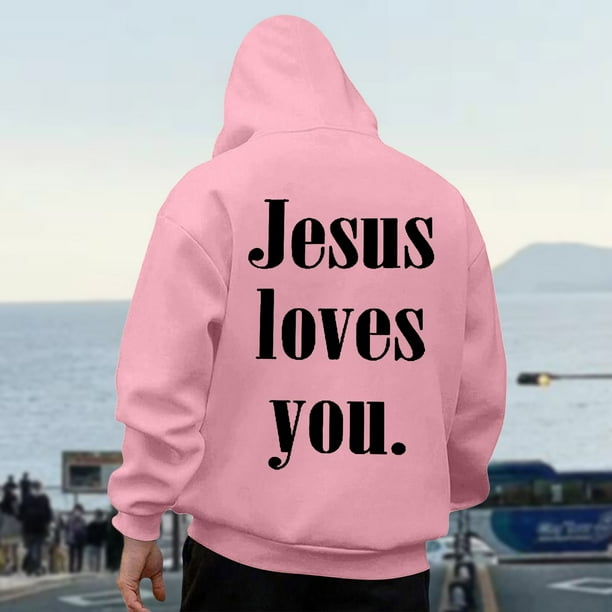MHFRRA Sudaderas y Sudaderas Casuales para Hombre, Suéter Holgado con Estampado para Otoño E Invierno, Ropa de Calle Cómoda y de Moda para Uso Diario Rosa