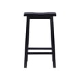 thumbnail image 3 of Pemberley Row Rubberwood Antique Black Bar Stool Rectangular Backless 29" Unassembled, 3 of 15