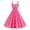 Hot Pink, variant on Callipe Women Dress Princess Style A-line Big Hem Shirring Ruffle Color Matching Tight Elastic Waist Sleeveless Christmas Party Prom Dress